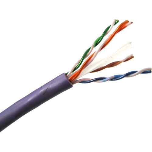 Winston Weltron 1000ft Cat6 UTP 550 MHz Solid Plenum Cable - Purple