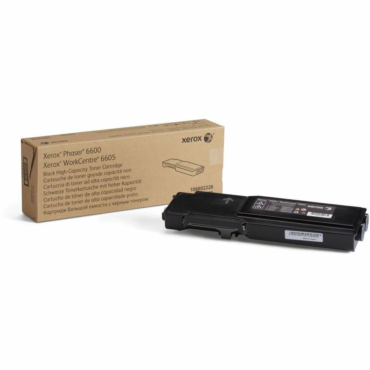 Xerox Genuine Phaser&trade; 6600, WorkCentre&trade; 6605 Black High capacity Toner Cartridge (8000 Pages) - 106R02228