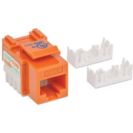 IC Intellinet Network Solutions Cat6 Keystone Jack, UTP, Punch-Down, Orange