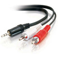 Legrand C2G 12ft Value Series One 3.5mm Stereo Male To Two RCA Stereo Male Y-Cable - copper, 12 ft, Black