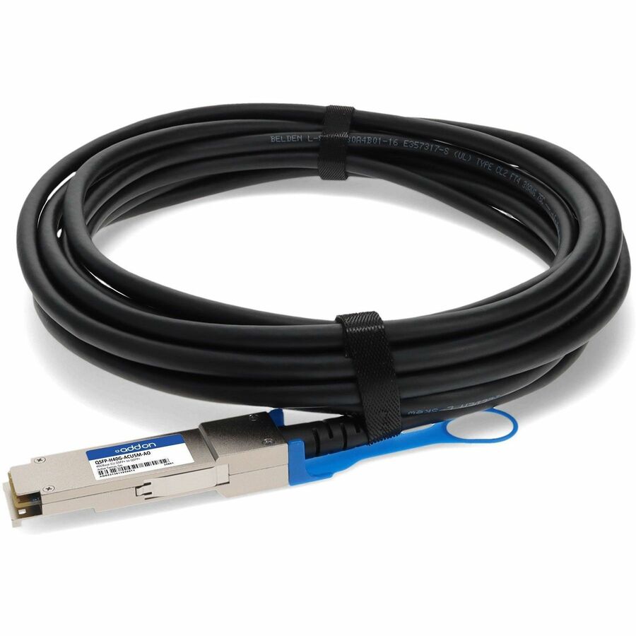 AddOn Cisco QSFP-H40G-ACU5M Compatible TAA Compliant 40GBase-CU QSFP+ to QSFP+ Direct Attach Cable (Active Twinax, 5m)