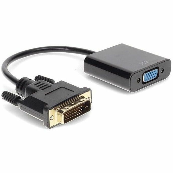 DVI-D Single Link (18+1 pin) Male to VGA Female Black Active Adapter For Resolution Up to 1920x1200 (WUXGA)