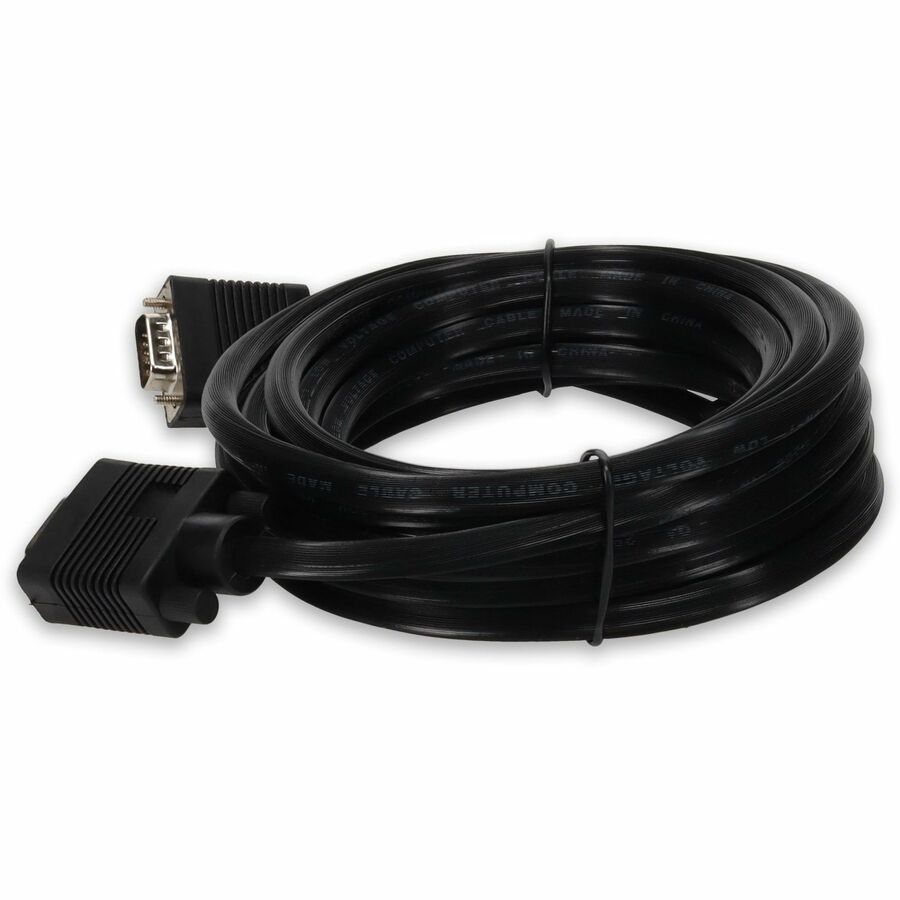 AddOn 15ft VGA Male to VGA Male Black Cable For Resolution Up to 1920x1200 (WUXGA), 15 ft, M1