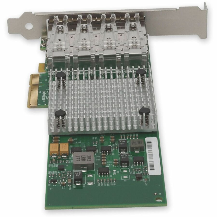AddOn 1Gbs Quad Open SFP Port PCIe 2.0 x4 Network Interface Card