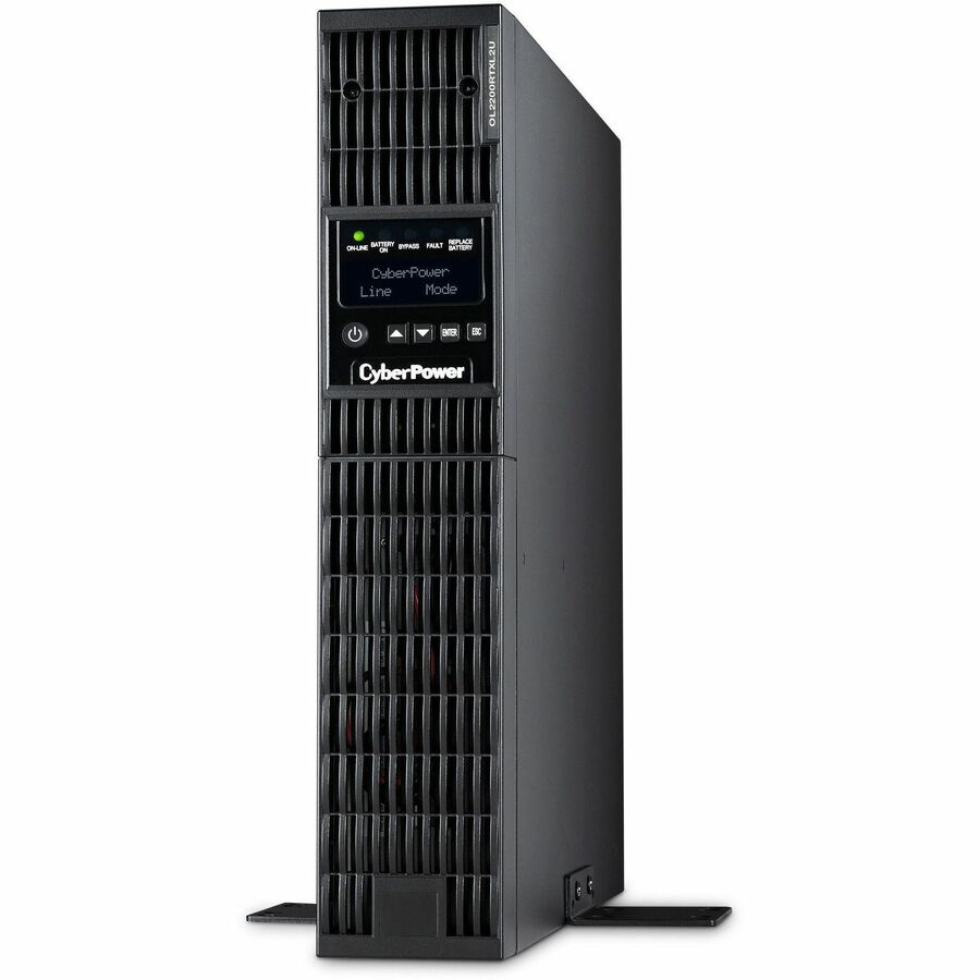 CyberPower 2KVA SMART APP. ONLINE UPS PURESINE 100-125V LCD 5-20P 2U RT 3YR, 10000 ft, Black, OL2200RTXL2U