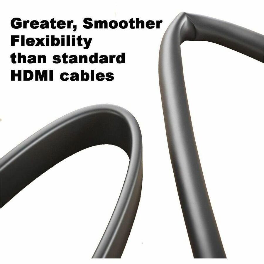 4XEM 6FT Flat HDMI M/M Cable, 0.16 lb, 1 x HDMI Digital Audio/Video - Male, Black