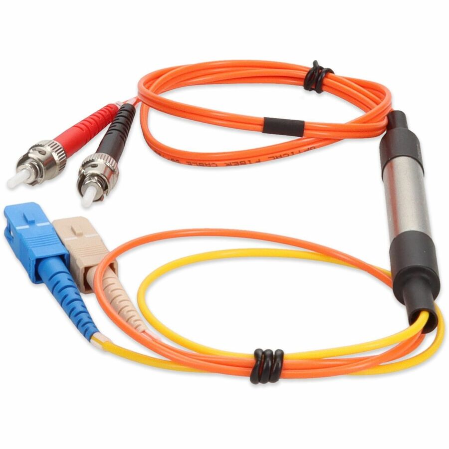 AddOn 3m SC (Male) to ST (Male) Orange OM2 & OS1 Duplex Fiber Mode Conditioning Cable