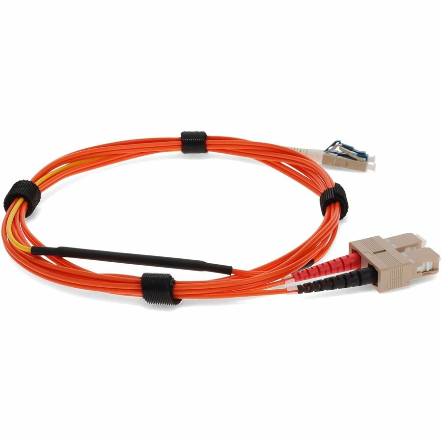 AddOn 1m LC (Male) to SC (Male) Orange OM1 & OS1 Duplex Fiber Mode Conditioning Cable