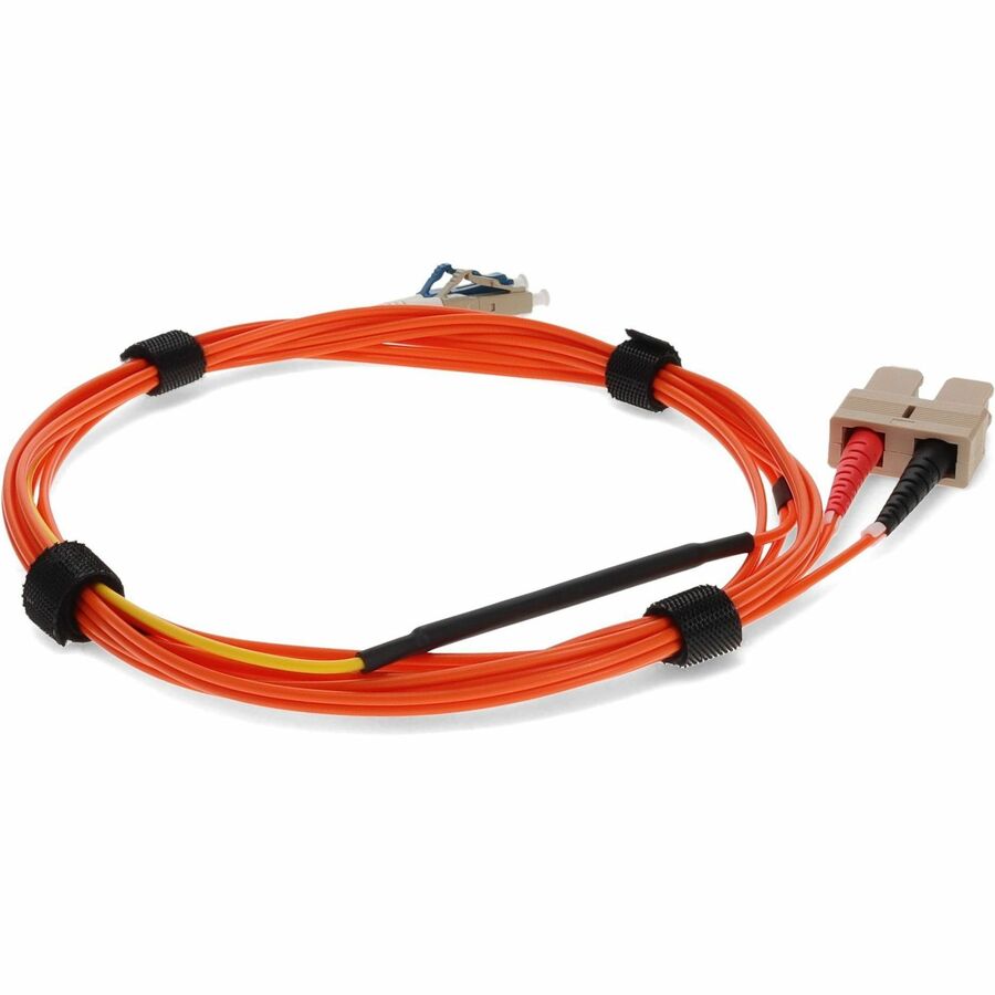 AddOn 1m LC (Male) to SC (Male) Orange OM1 & OS1 Duplex Fiber Mode Conditioning Cable