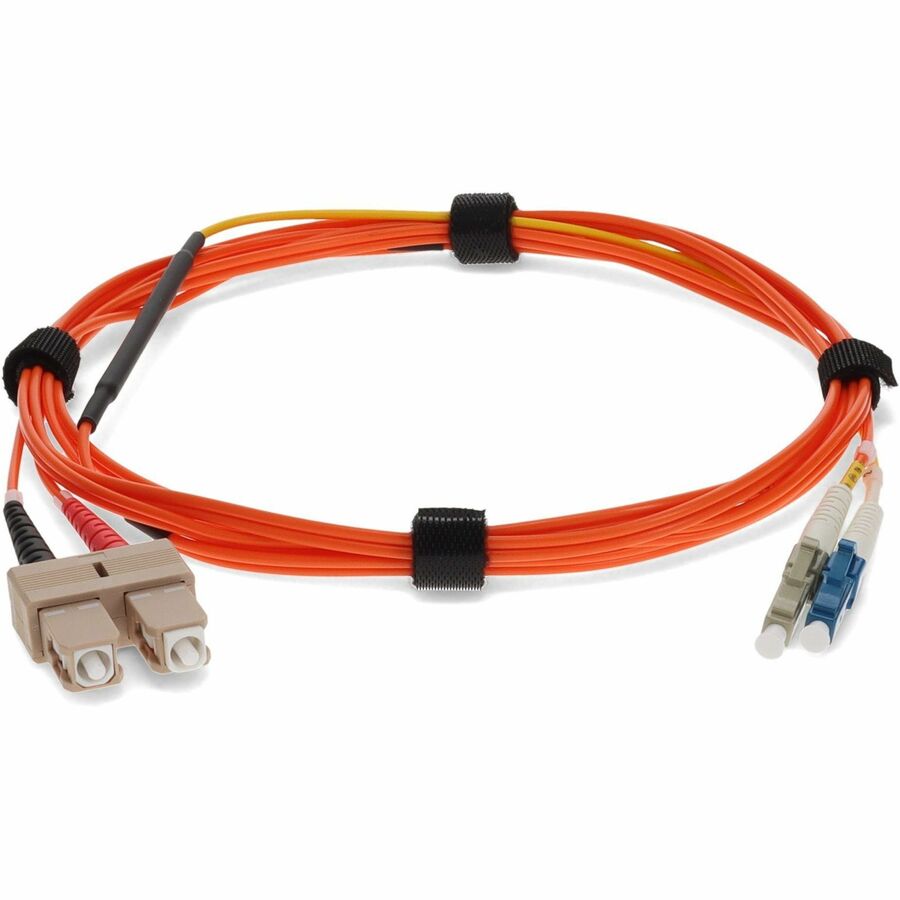 AddOn 3m LC (Male) to SC (Male) Orange OM1 & OS1 Duplex Fiber Mode Conditioning Cable