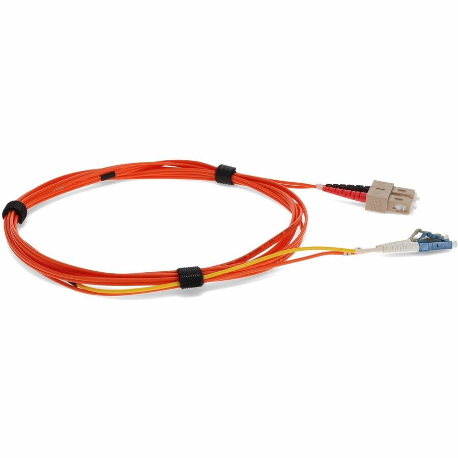 AddOn 1m LC (Male) to SC (Male) Orange OM2 & OS1 Duplex Fiber Mode Conditioning Cable