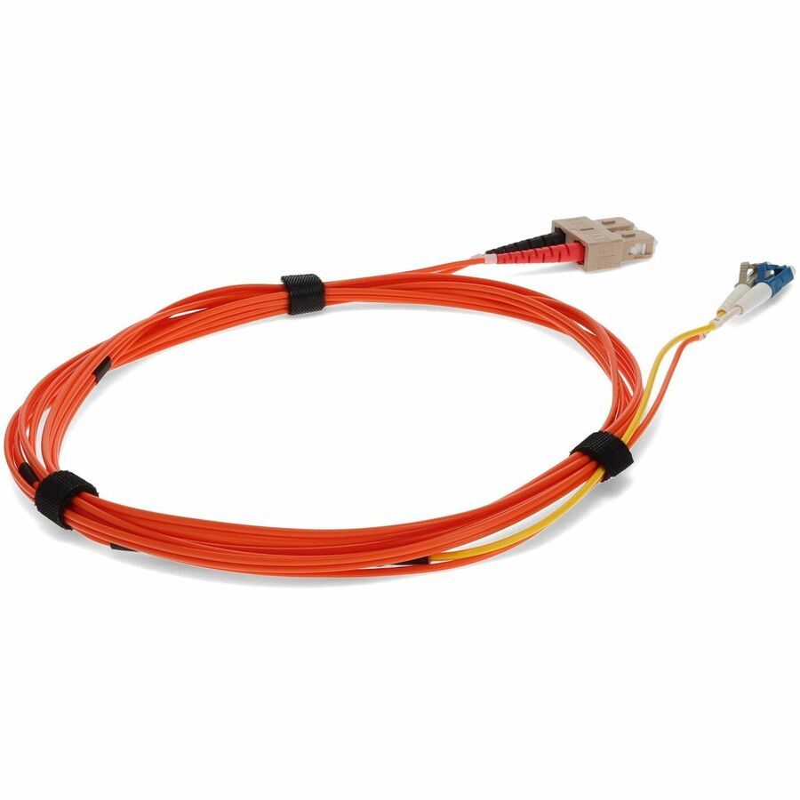 AddOn 1m LC (Male) to SC (Male) Orange OM2 & OS1 Duplex Fiber Mode Conditioning Cable