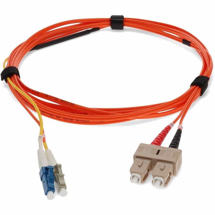 AddOn 1m LC (Male) to SC (Male) Orange OM2 & OS1 Duplex Fiber Mode Conditioning Cable