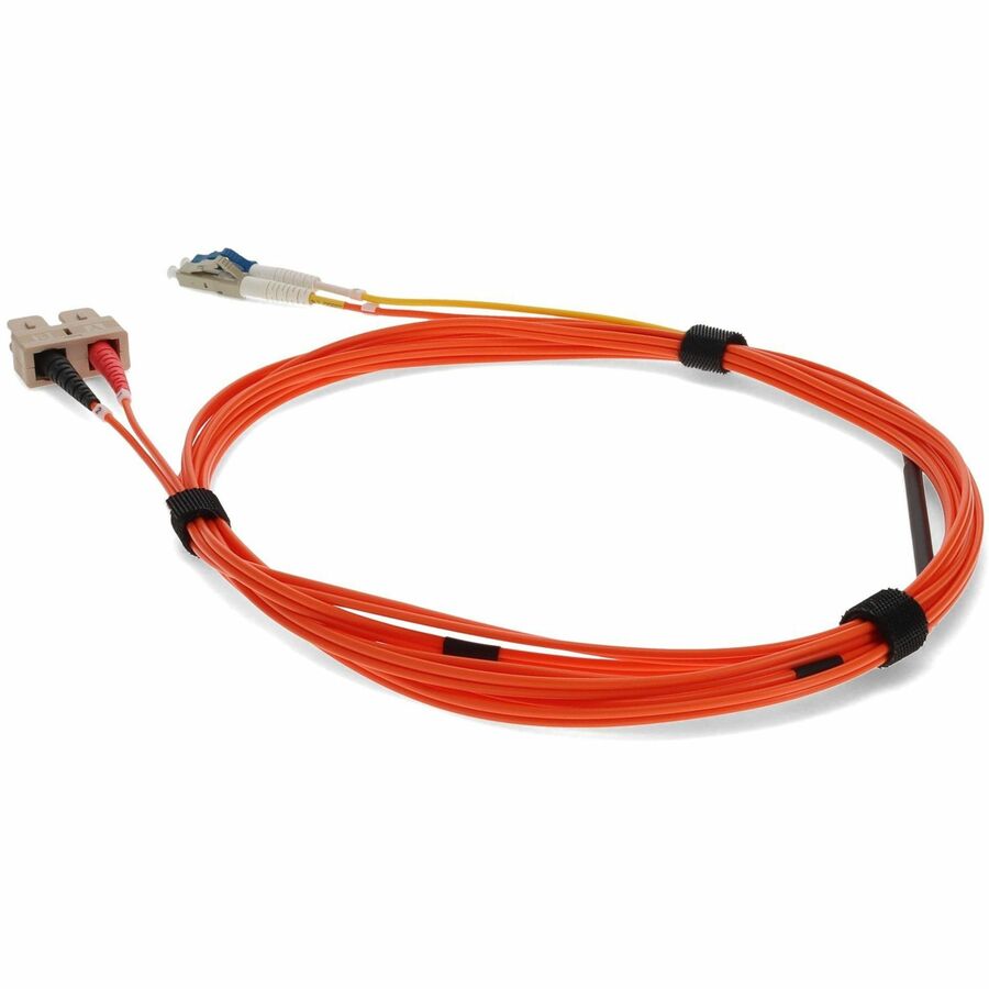 AddOn 1m LC (Male) to SC (Male) Orange OM2 & OS1 Duplex Fiber Mode Conditioning Cable