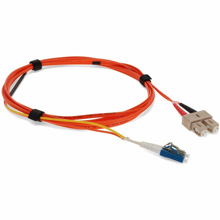 AddOn 1m LC (Male) to SC (Male) Orange OM2 & OS1 Duplex Fiber Mode Conditioning Cable
