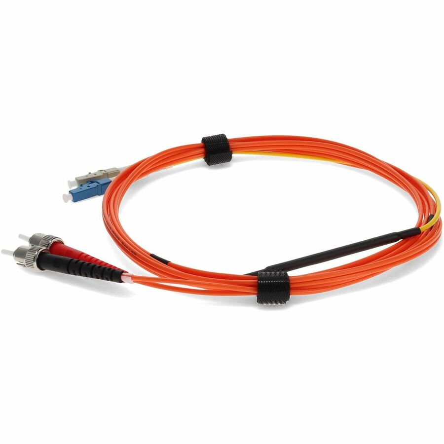 AddOn 1m LC (Male) to ST (Male) Orange OM1 & OS1 Duplex Fiber Mode Conditioning Cable