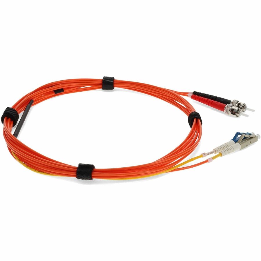 AddOn 3m LC (Male) to ST (Male) Orange OM2 & OS1 Duplex Fiber Mode Conditioning Cable