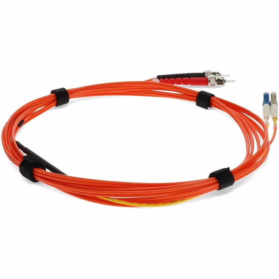 AddOn 3m LC (Male) to ST (Male) Orange OM2 & OS1 Duplex Fiber Mode Conditioning Cable