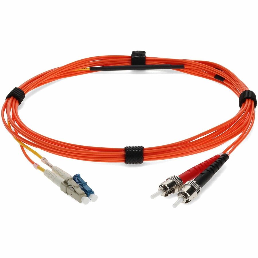 AddOn 3m LC (Male) to ST (Male) Orange OM2 & OS1 Duplex Fiber Mode Conditioning Cable