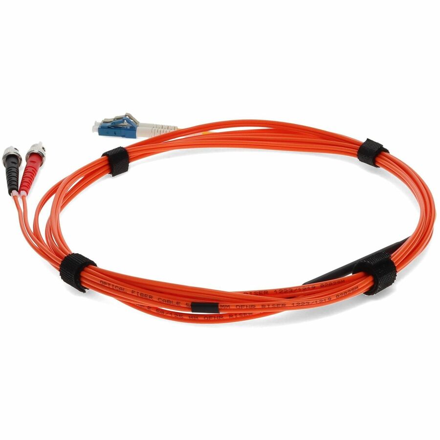 AddOn 3m LC (Male) to ST (Male) Orange OM2 & OS1 Duplex Fiber Mode Conditioning Cable