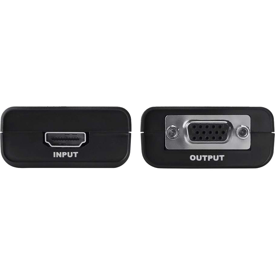Belkin HDMI to VGA + 3.5mm Audio Adapter Video Converter - Black - 1 x HDMI (Type A) Digital Audio/Video - 1 x HD-15 Female VGA, 1 x Mini-phone Stereo Audio - 1920 x 1080 Supported - Black