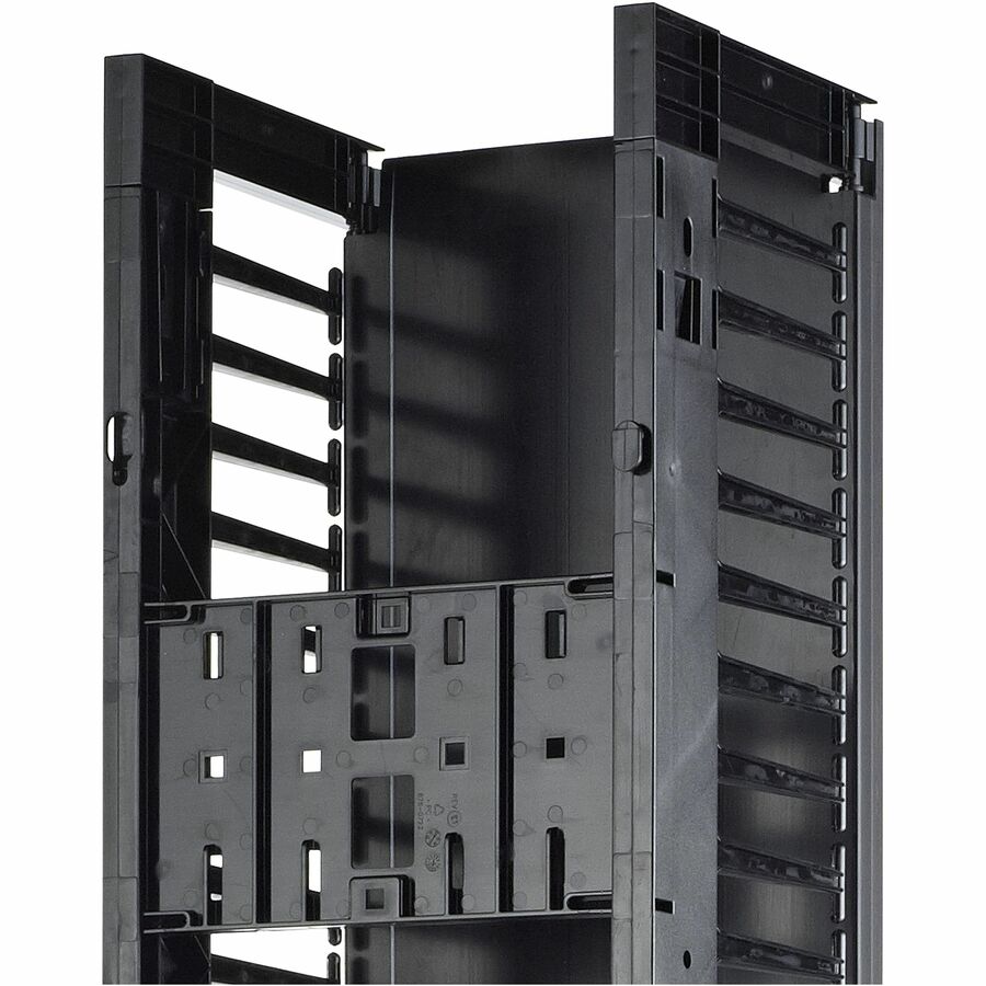 Schneider Valueline, Vertical Cable Manager for 2 & 4 Post Racks, 84"H X 12"W, Double-Sided with Doors