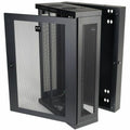 Eaton Tripp Lite Series SmartRack 18U Low-Profile Patch-Depth Wall-Mount Half-Height Rack Enclosure, Hinged Back
