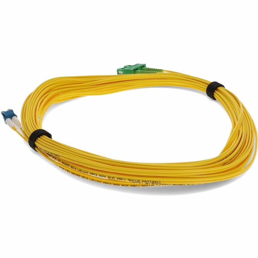 AddOn 20m ASC (Male) to LC (Male) Yellow OS2 Duplex Fiber OFNR (Riser-Rated) Patch Cable