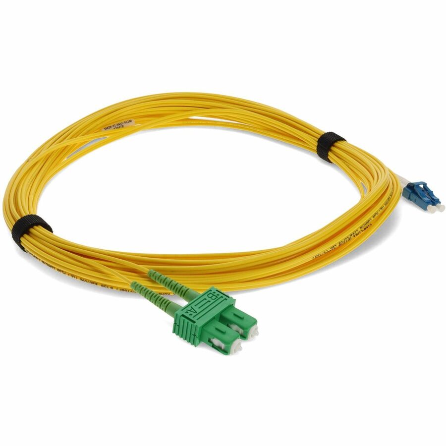 AddOn 20m ASC (Male) to LC (Male) Yellow OS2 Duplex Fiber OFNR (Riser-Rated) Patch Cable
