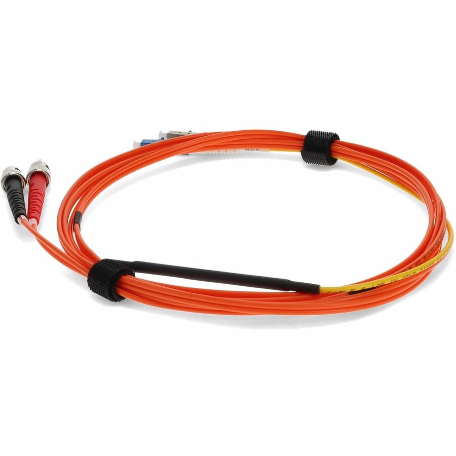 AddOn 2m LC (Male) to ST (Male) Orange OM1 & OS1 Duplex Fiber Mode Conditioning Cable