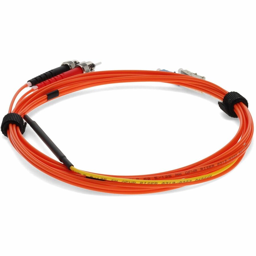 AddOn 2m LC (Male) to ST (Male) Orange OM1 & OS1 Duplex Fiber Mode Conditioning Cable