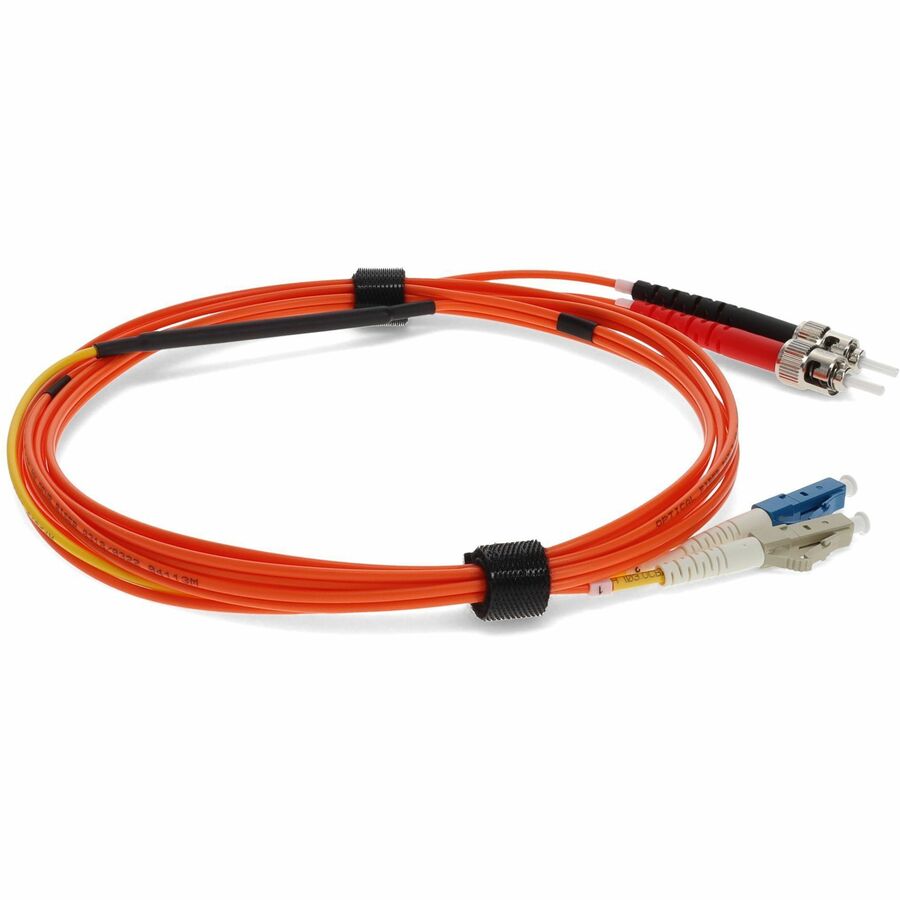 AddOn 2m LC (Male) to ST (Male) Orange OM1 & OS1 Duplex Fiber Mode Conditioning Cable