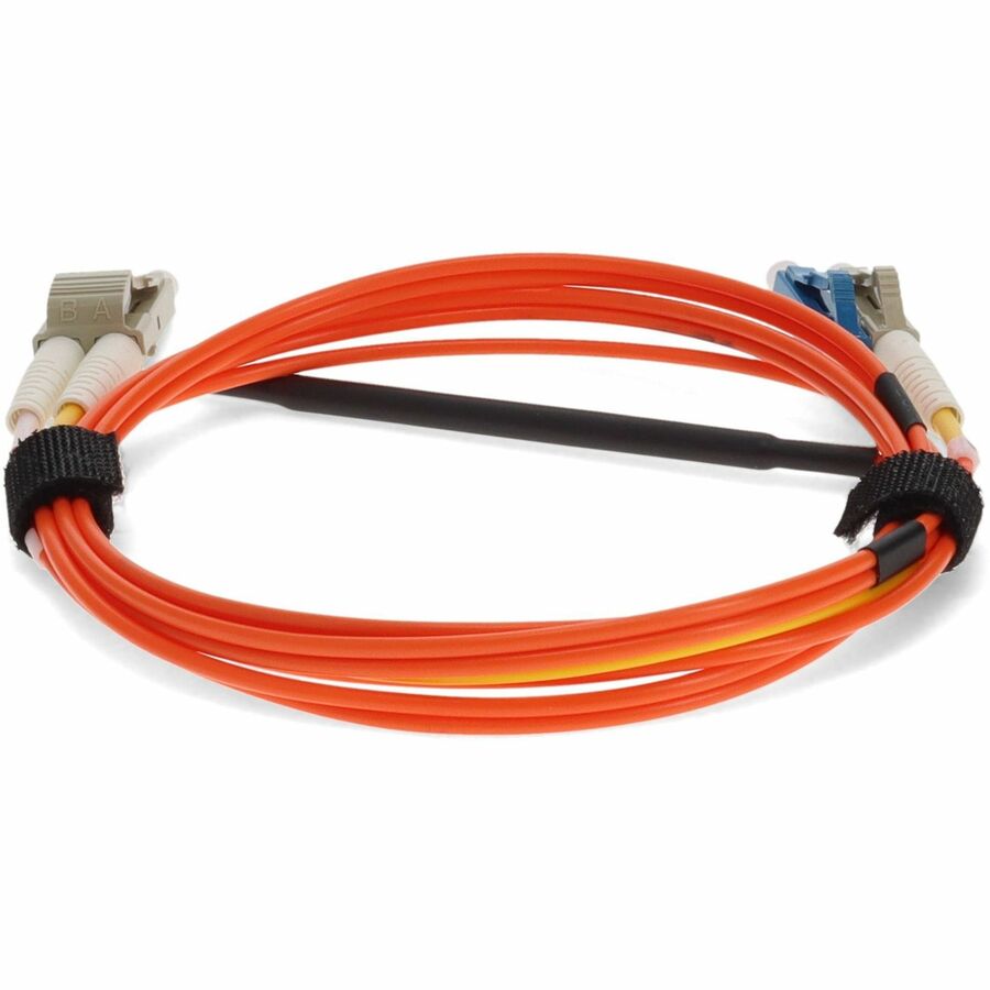 AddOn 2m LC (Male) to LC (Male) Orange OM1 & OS1 Duplex Fiber Mode Conditioning Cable