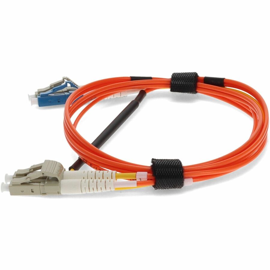 AddOn 2m LC (Male) to LC (Male) Orange OM1 & OS1 Duplex Fiber Mode Conditioning Cable
