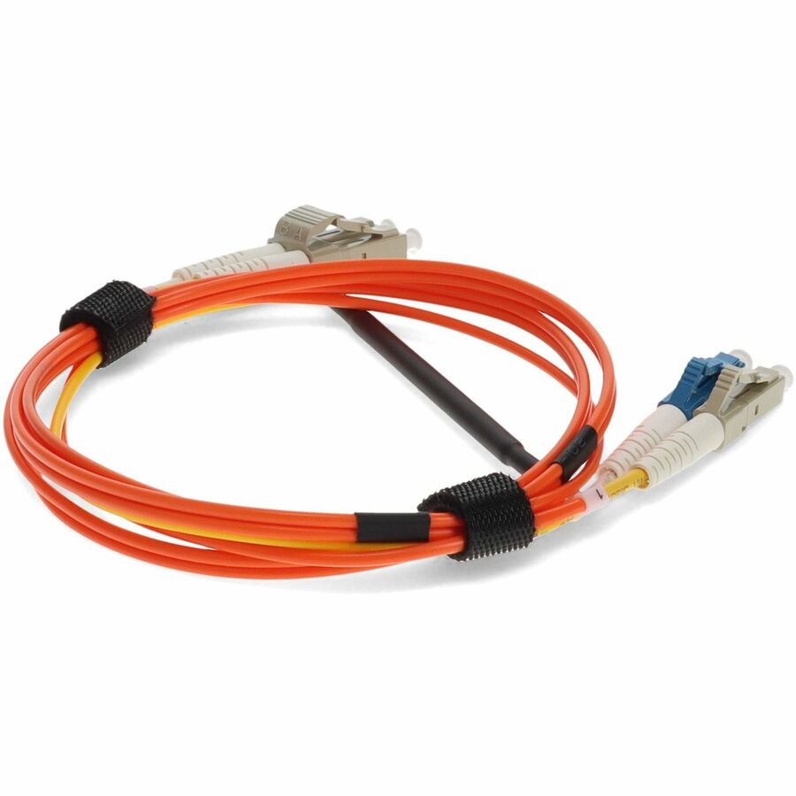 AddOn 2m LC (Male) to LC (Male) Orange OM1 & OS1 Duplex Fiber Mode Conditioning Cable