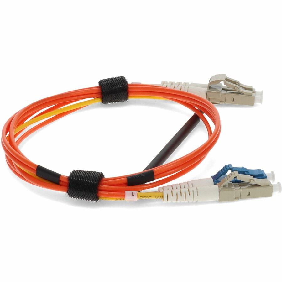 AddOn 2m LC (Male) to LC (Male) Orange OM1 & OS1 Duplex Fiber Mode Conditioning Cable