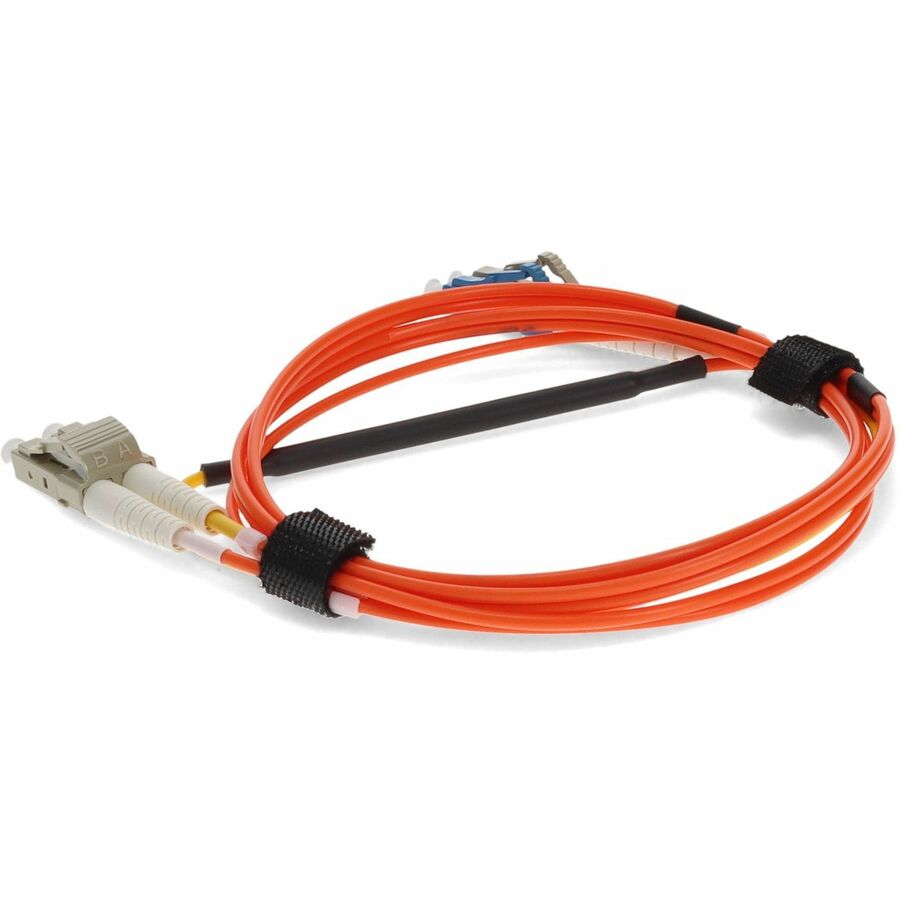 AddOn 2m LC (Male) to LC (Male) Orange OM1 & OS1 Duplex Fiber Mode Conditioning Cable