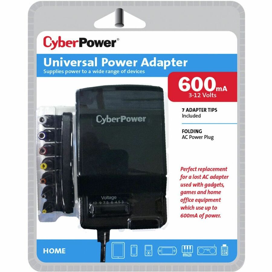 CyberPower CPUAC600 Universal Power Adapter with multiple tips