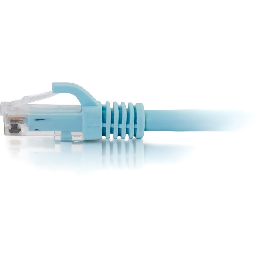 Legrand C2G 1ft Cat6a Snagless Unshielded (UTP) Network Patch Ethernet Cable-Aqua