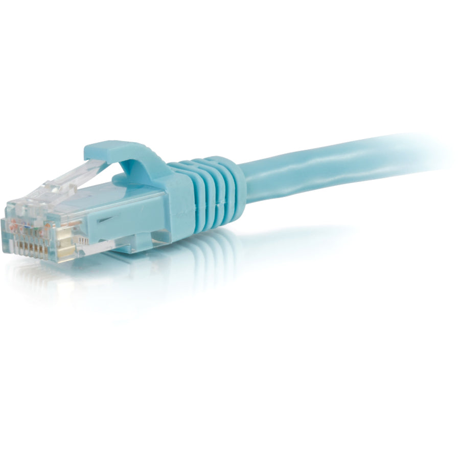 Legrand C2G 1ft Cat6a Snagless Unshielded (UTP) Network Patch Ethernet Cable-Aqua