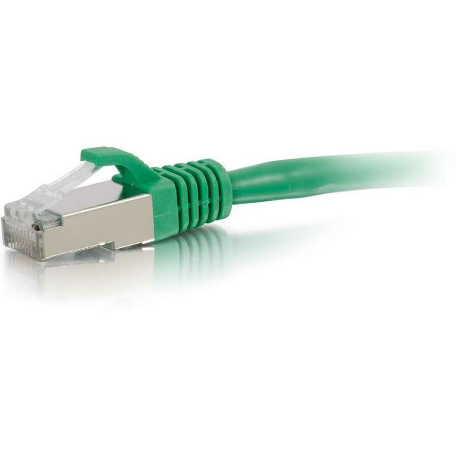 Legrand C2G 8ft Cat6 Snagless Shielded (STP) Network Patch Cable - Green, Male, 8 ft, Ethernet