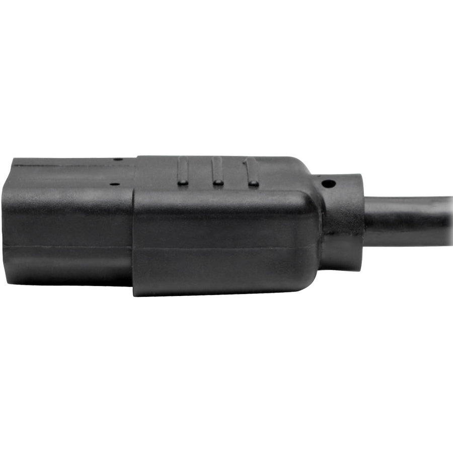Eaton Tripp Lite Series Desktop Computer AC Power Cable, NEMA 5-15P to C13 - 13A, 125V, 16 AWG, 8 ft. (2.43 m), Black