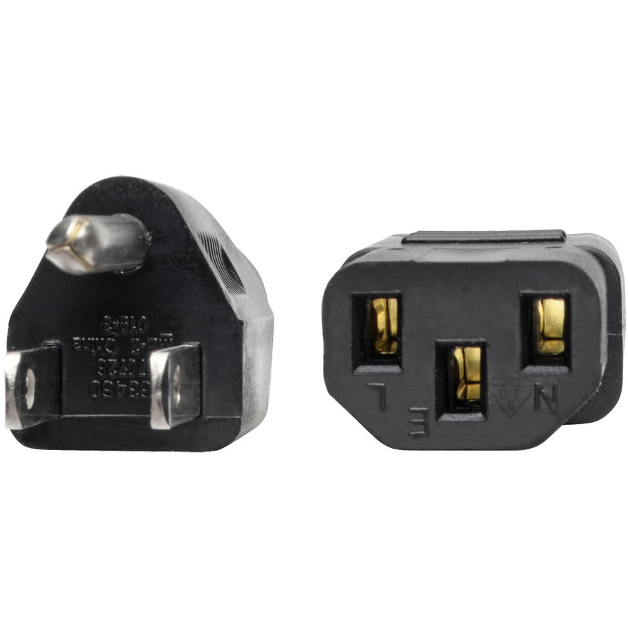 Eaton Tripp Lite Series Desktop Computer AC Power Cable, NEMA 5-15P to C13 - 13A, 125V, 16 AWG, 8 ft. (2.43 m), Black