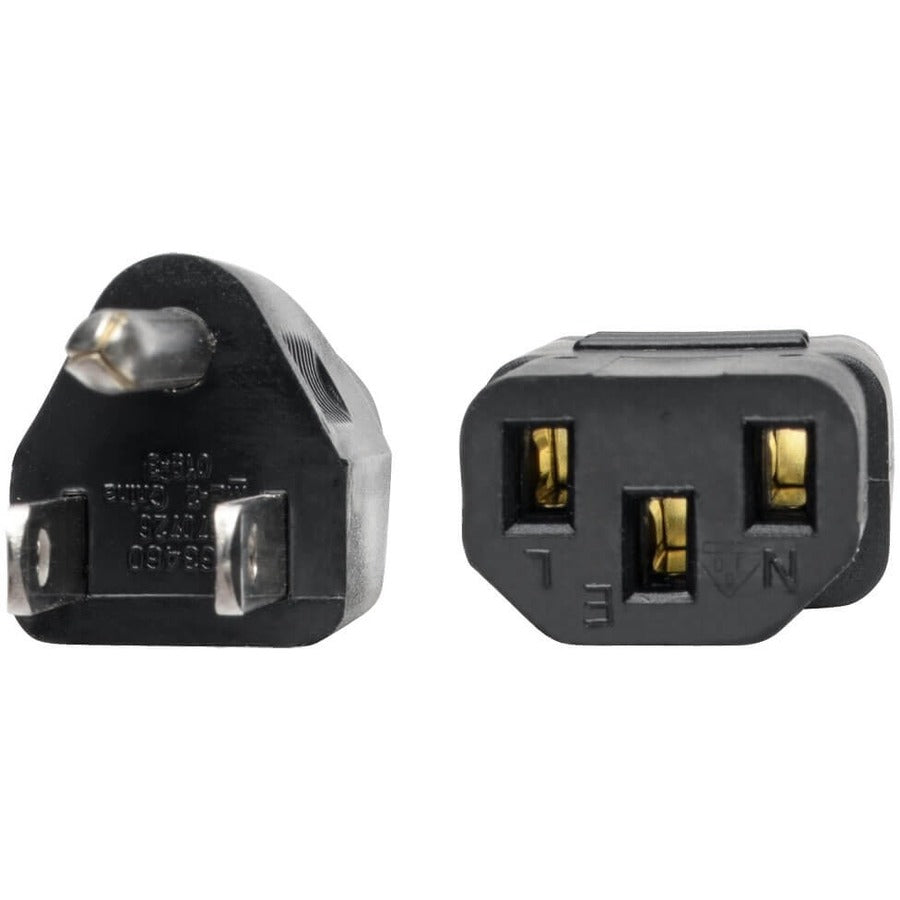 Eaton Tripp Lite Series Desktop Computer AC Power Cable, NEMA 5-15P to C13 - 10A, 125V, 18 AWG, 25 ft. (7.62 m), Black