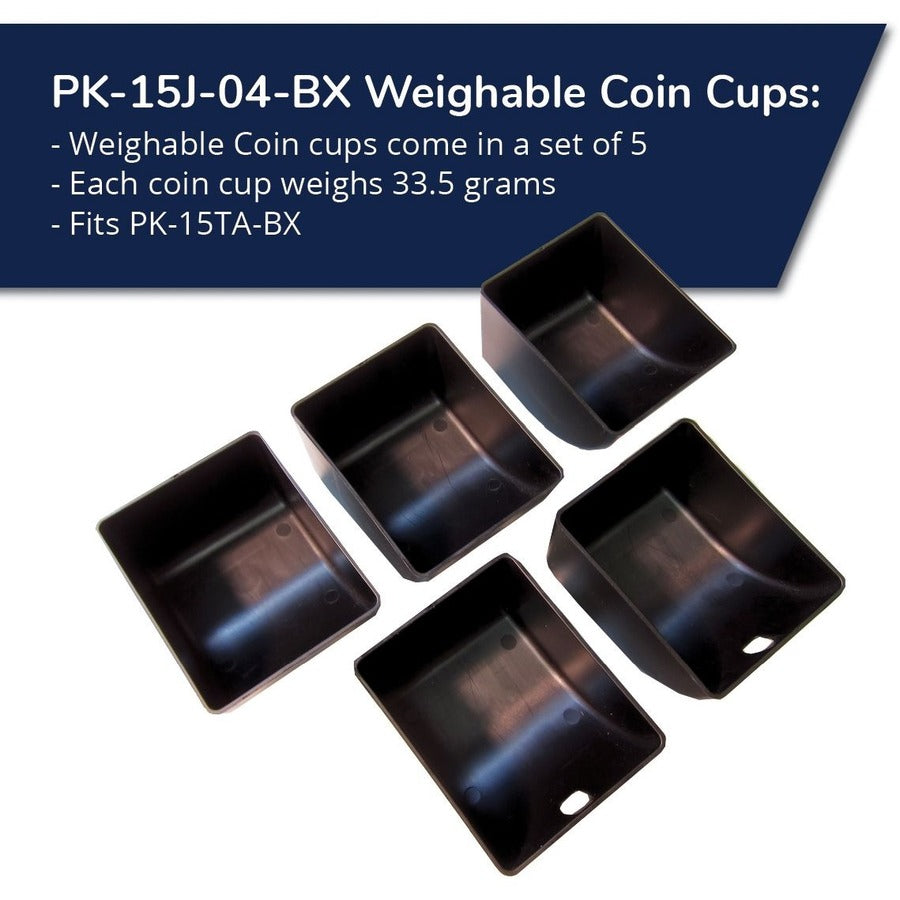 apg apg&reg; Weighable Coin Cups | 5 Pack | for M-15VTA Till