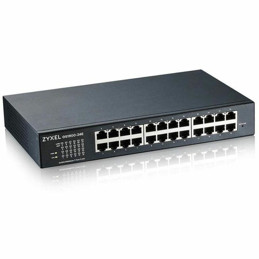 ZYXEL GS1900-24E 24-Port Gigabit Smart Managed Switch (Compact Design) | Fanless