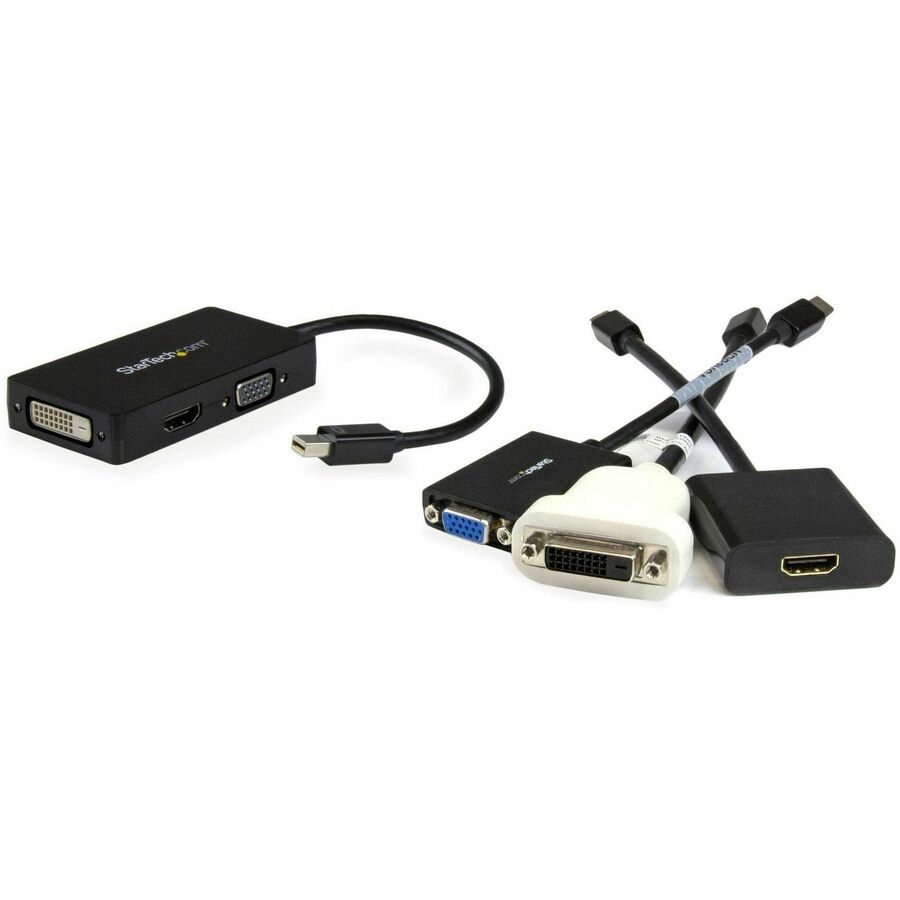 StarTech.com Mini DisplayPort Adapter - 3-in-1 - 1080p - Monitor Adapter - Mini DP to HDMI / VGA / DVI Adapter Hub