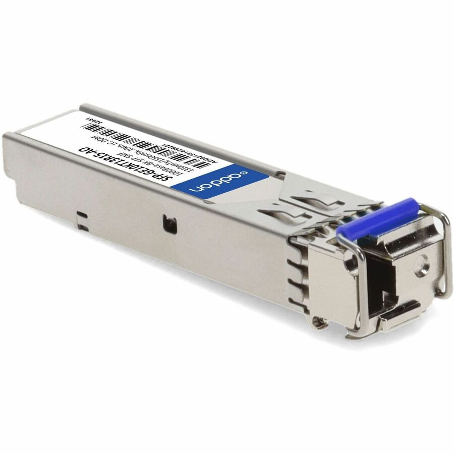 AddOn Juniper Networks SFP-GE10KT13R15 Compatible TAA Compliant 1000Base-BX SFP Transceiver (SMF, 1310nmTx/1550nmRx, 10km, LC, DOM)