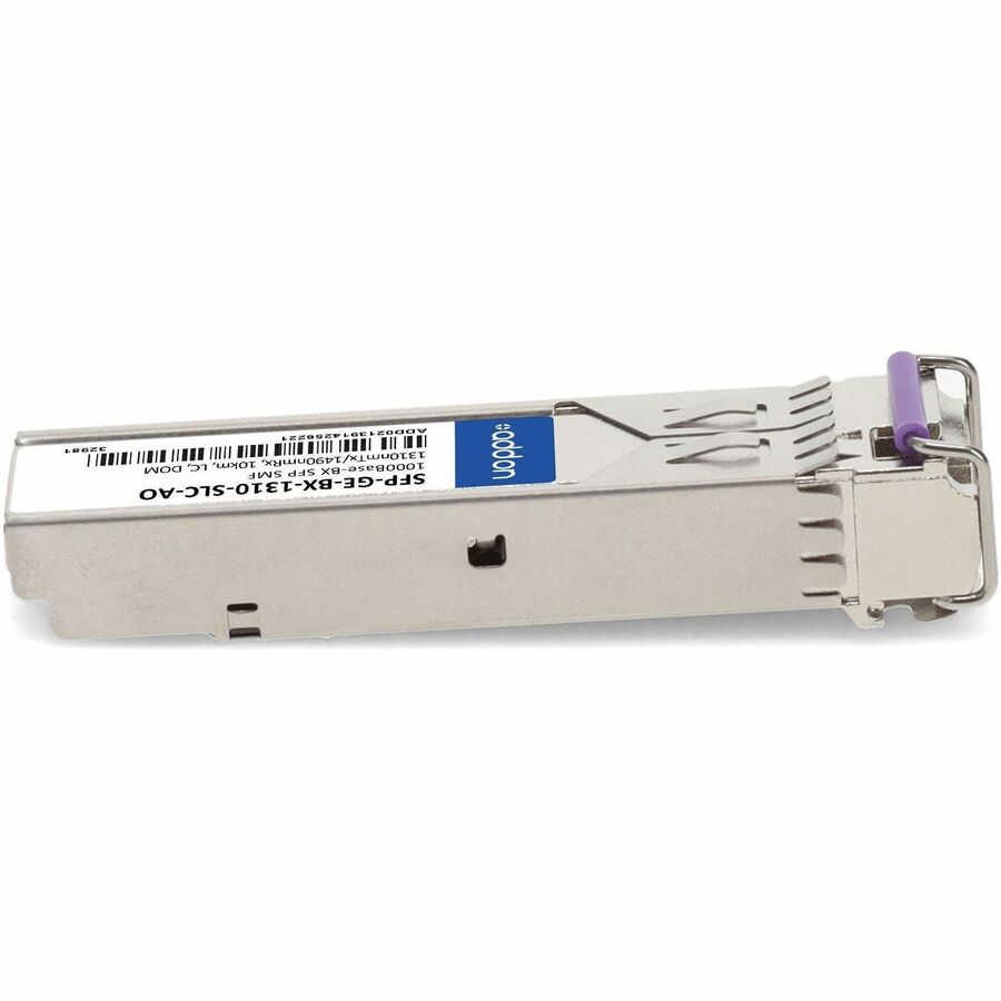 AddOn Zhone SFP-GE-BX-1310-SLC Compatible TAA Compliant 1000Base-BX SFP Transceiver (SMF, 1310nmTx/1490nmRx, 10km, LC, DOM)