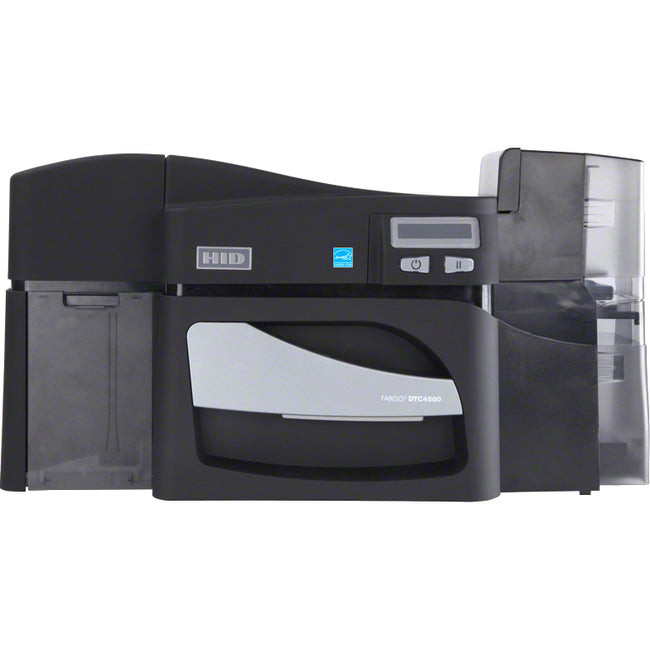HID Fargo DTC4500E Desktop Dye Sublimation/Thermal Transfer Printer - Color - Card Print - Fast Ethernet - USB - Black, Gray